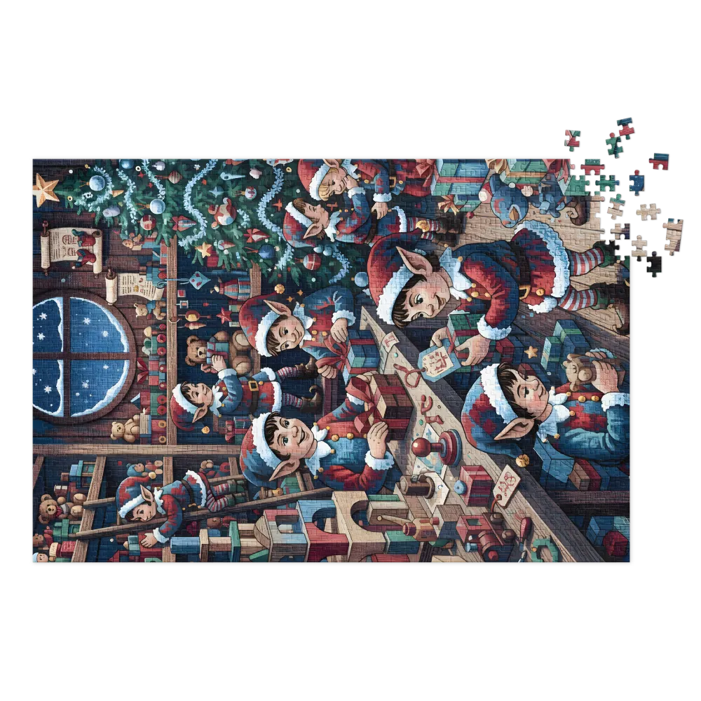 Santa's Busy Workshop 
 Jigsaw Puzzle in Tin Box