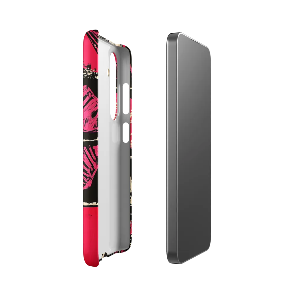 Geometric Symphony in Pink and Black