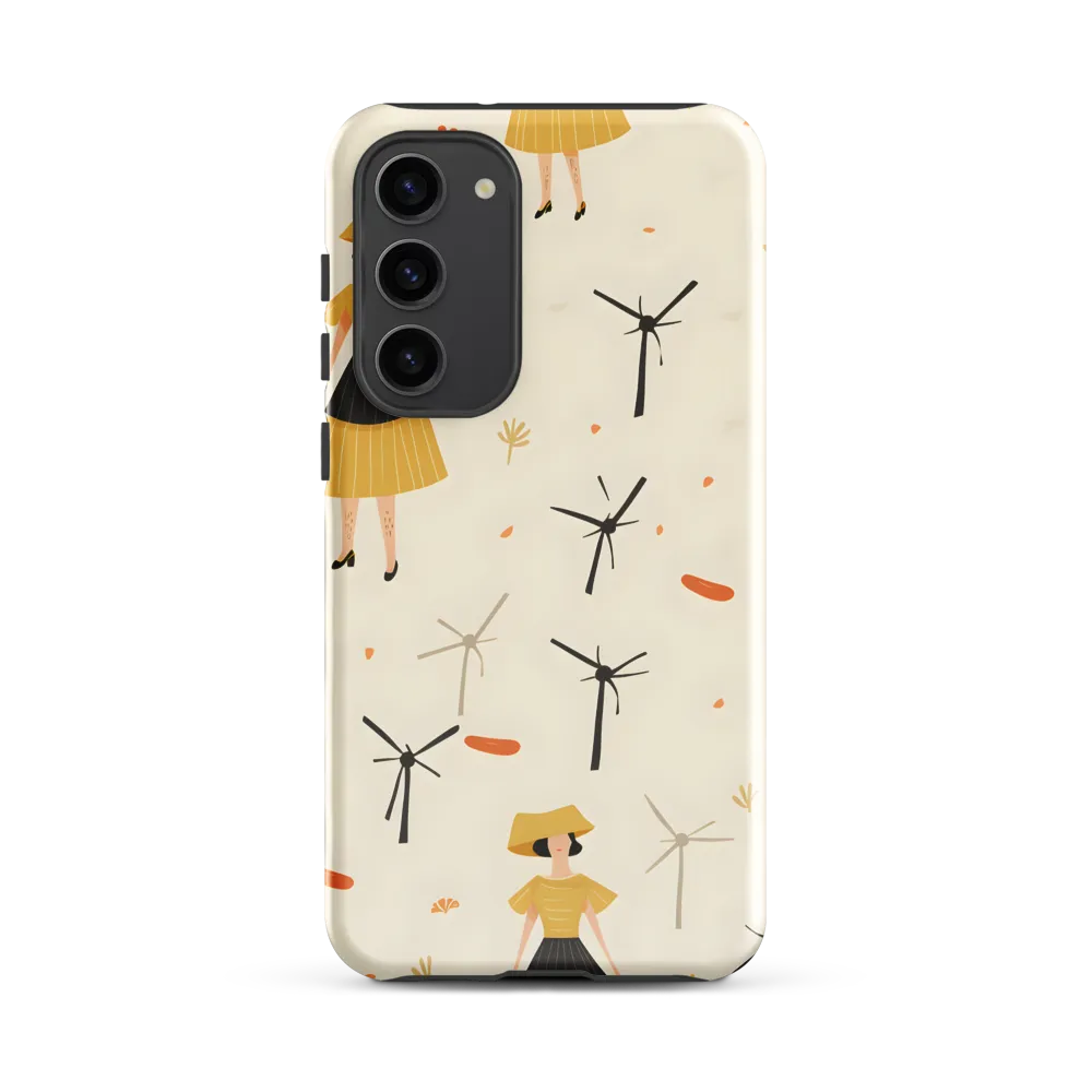Whimsical Patterns of Nature and Femininity | Phone Case |  S23 Plus | Tough Case | Glossy