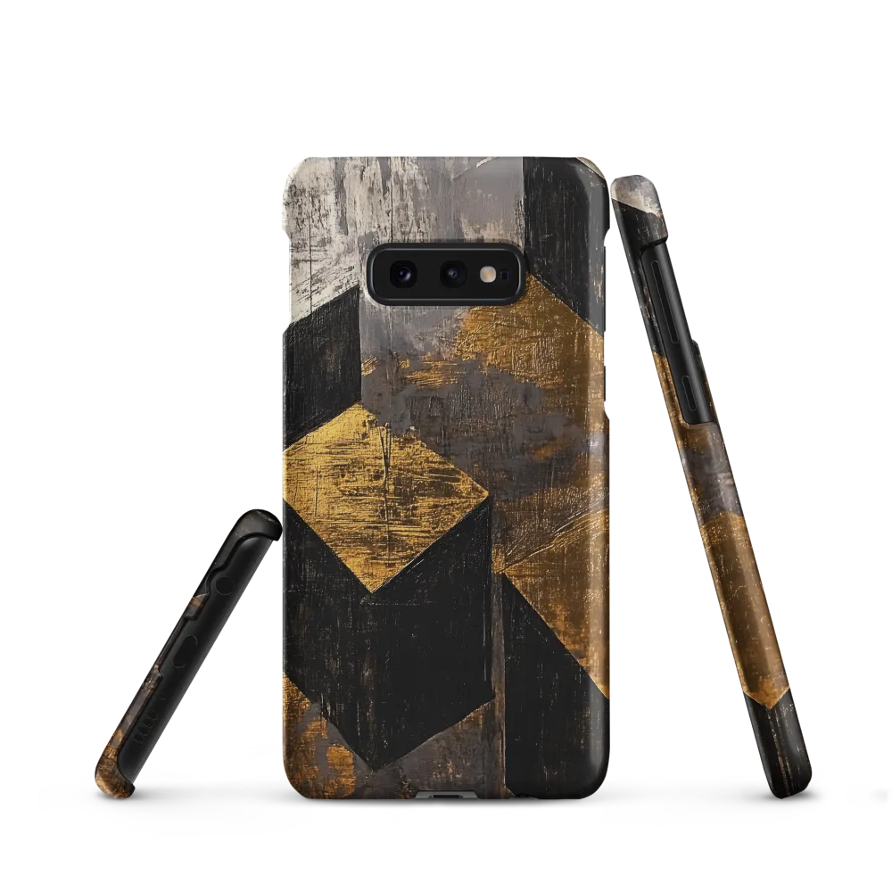 Geometric Harmony in Gold and Black | Phone Case |  S10e | Snap Case | Matte