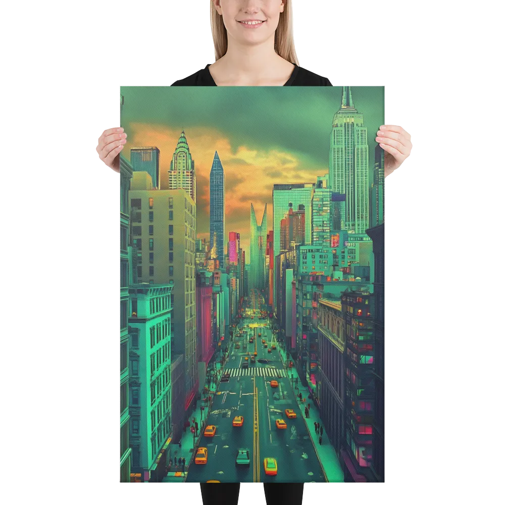 Urban Surrealism: Neon Dreams | Canvas | 24″×36″