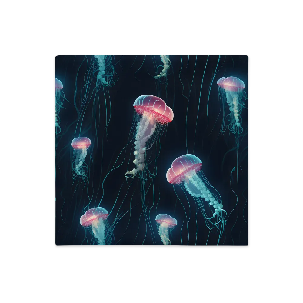 Ethereal Dance of Jellyfish | Pillow Case | 18″×18″