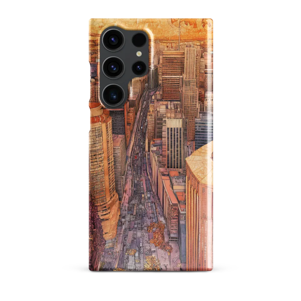 Mosaic Cityscape at Dusk