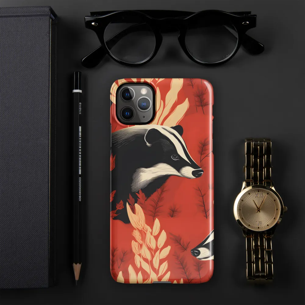 Whimsical Badger Dance | Phone Case |  11 Pro Max | Snap Case | Glossy