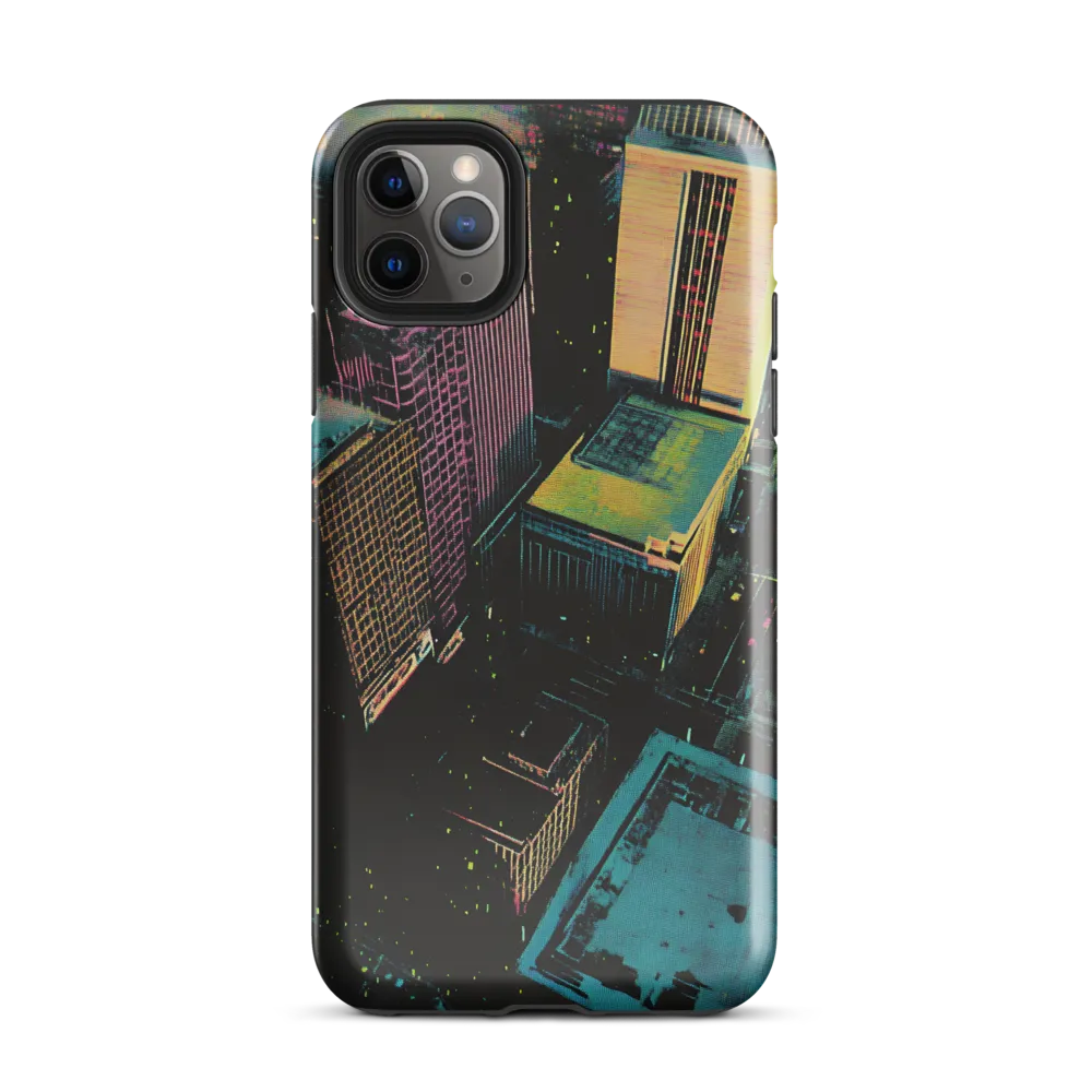 Neon Dreams: A City from Above | Phone Case |  11 Pro Max | Tough Case | Glossy