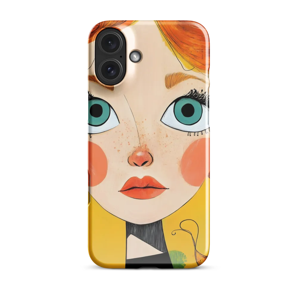 Whimsical Portrait of a Girl | Phone Case |  16 Plus | Snap Case | Glossy