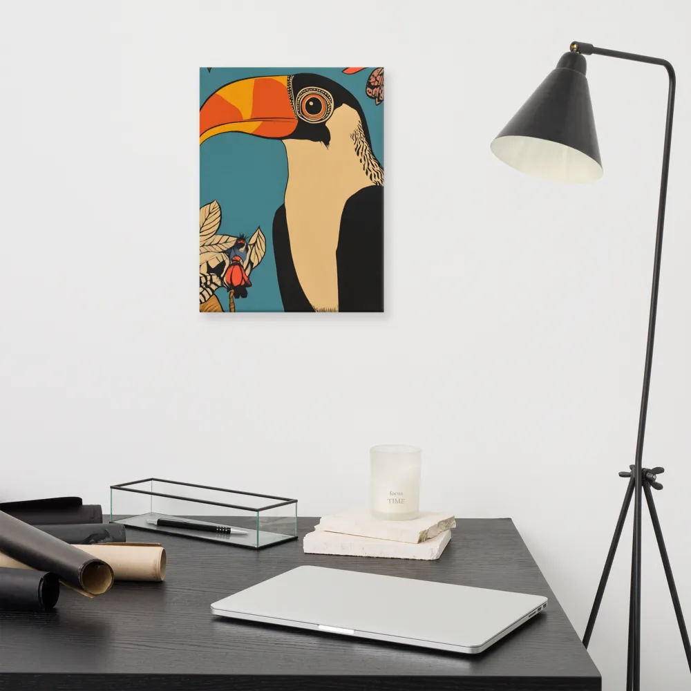 Tropical Majesty: The Toucan at Rest | Canvas | 12″×16″