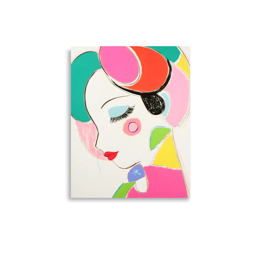 Whimsical Portrait in Colorful Abstraction | Poster | 11″×14″