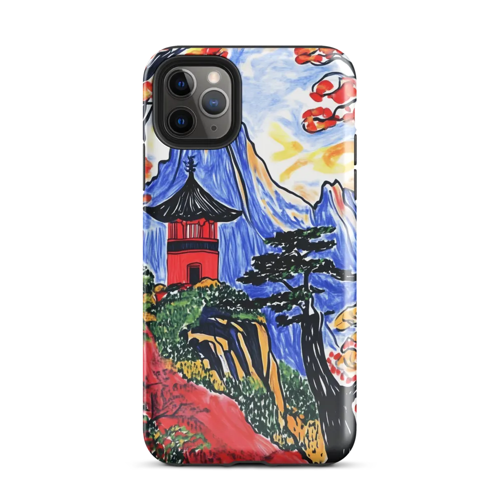 Tranquil Pagoda Among Autumn Peaks | Phone Case |  11 Pro Max | Tough Case | Glossy