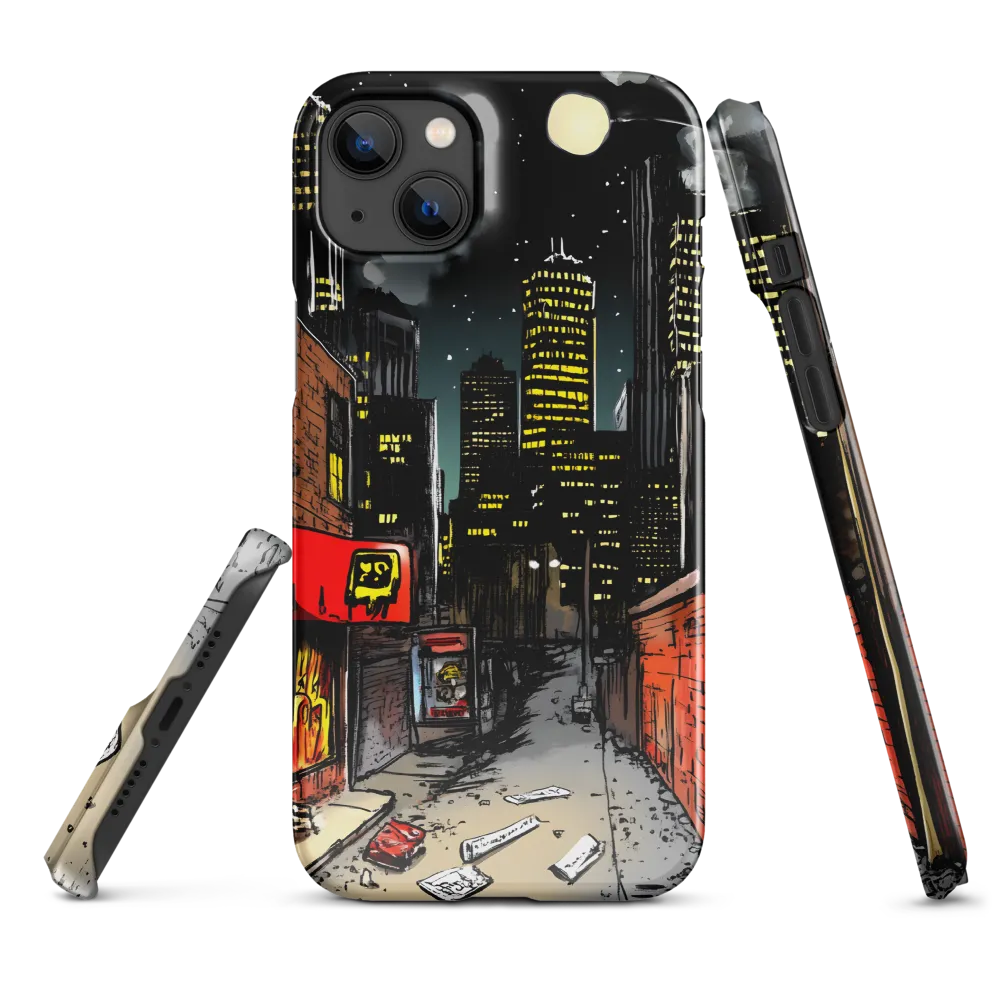 Nocturnal Cityscape: The Hidden Alley | Phone Case |  14 Plus | Snap Case | Glossy