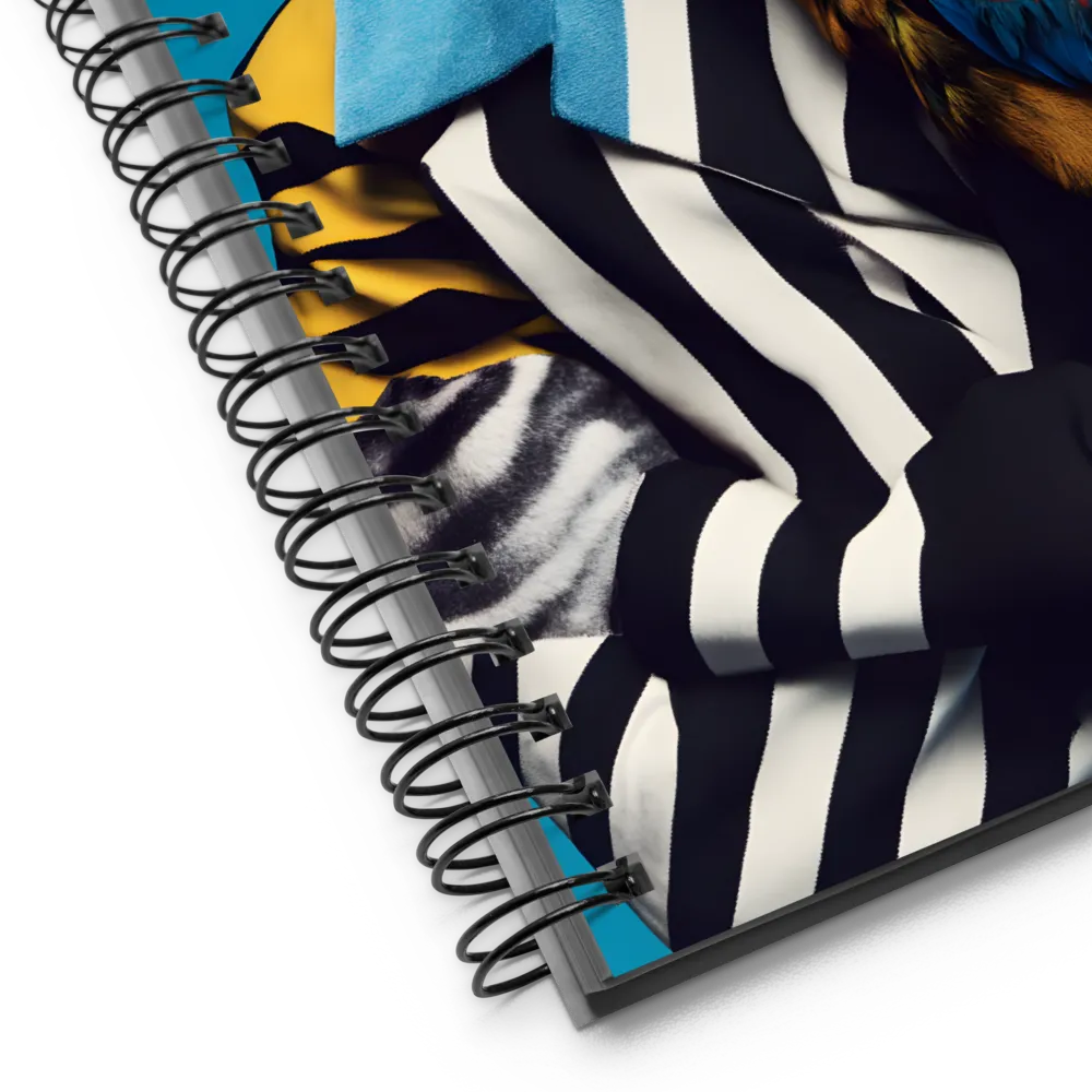 Vibrant Fusion of Flora and Fauna | Spiral Notebook