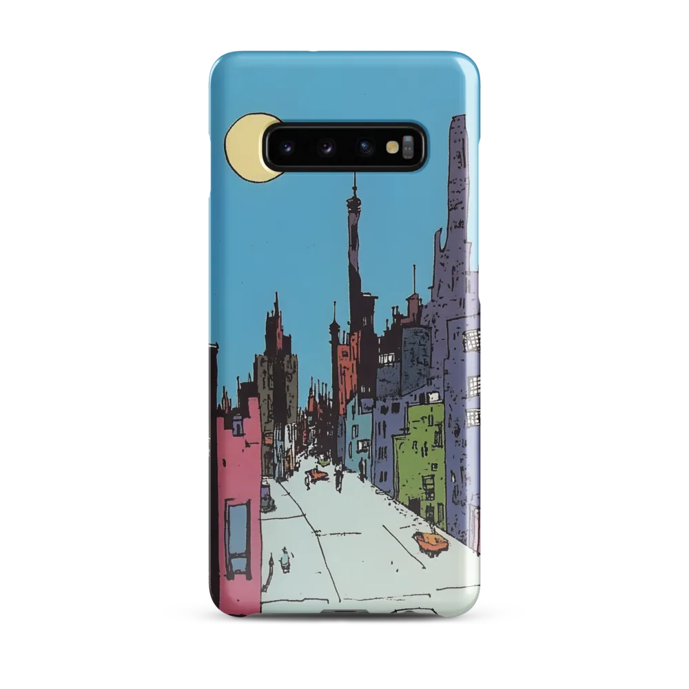 Vibrant Cityscape under the Moon | Phone Case |  S10 Plus | Snap Case | Glossy