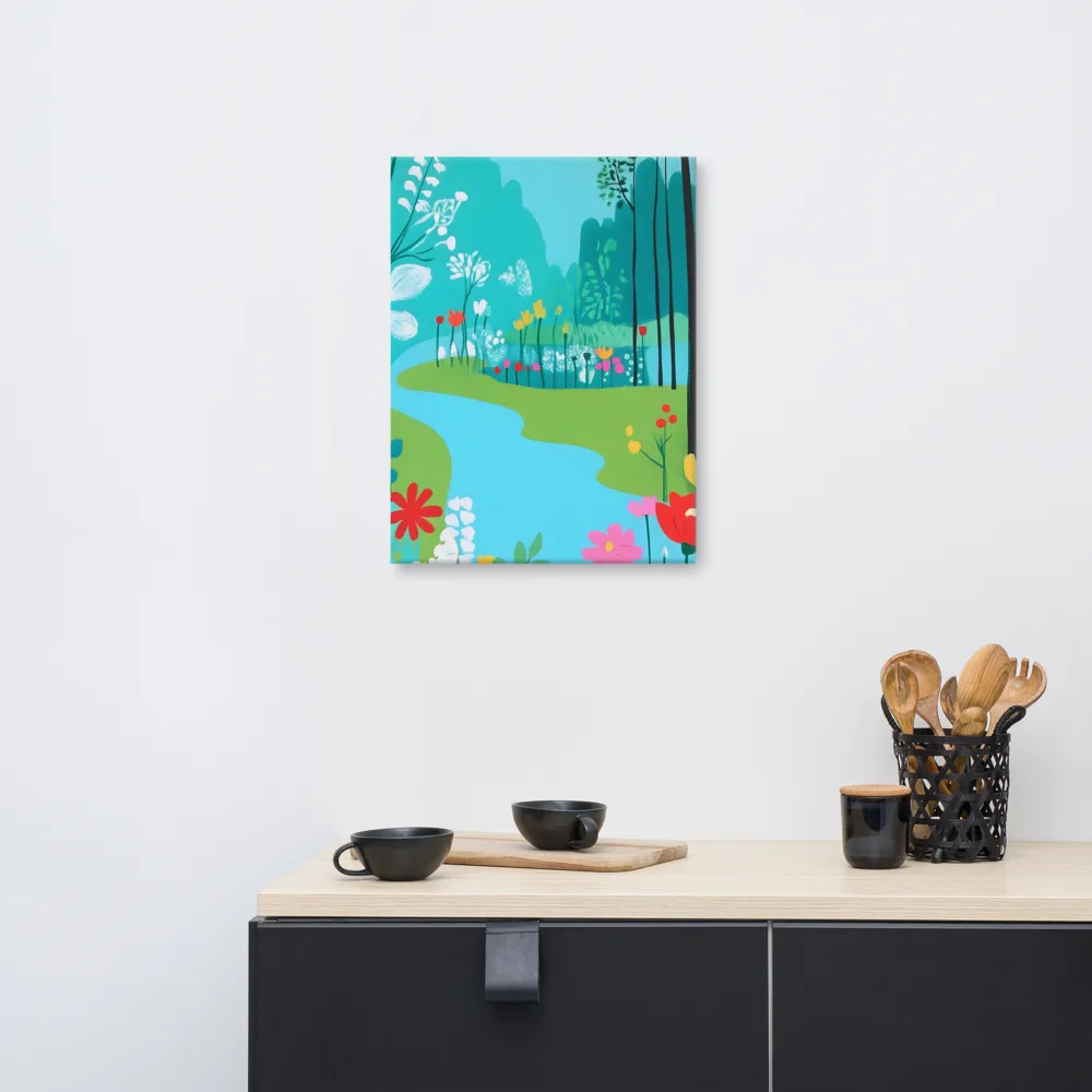 Whispers of Spring: A Colorful Retreat | Canvas | 18″×24″