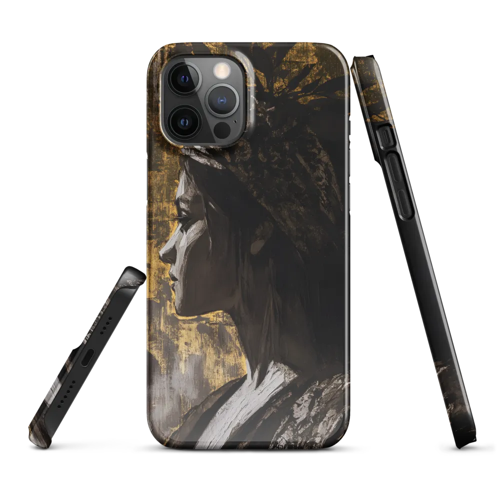 Golden Elegance: A Modern Profile Portrait