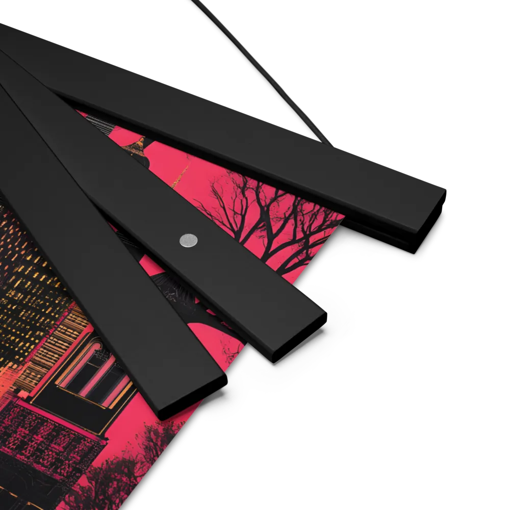 Urban Reverie | Poster With Black Wood Hanger | 10″×10″