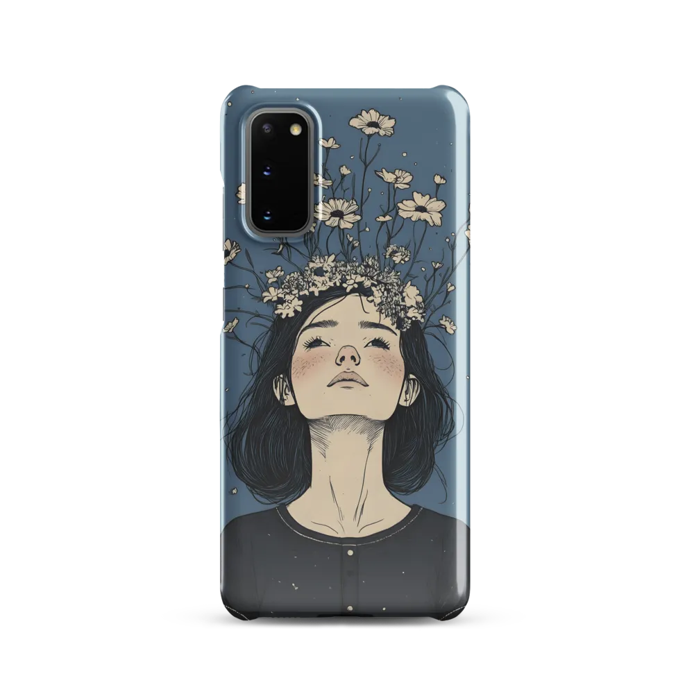Floral Serenity: A Portrait of Tranquility | Phone Case |  S20 | Snap Case | Glossy
