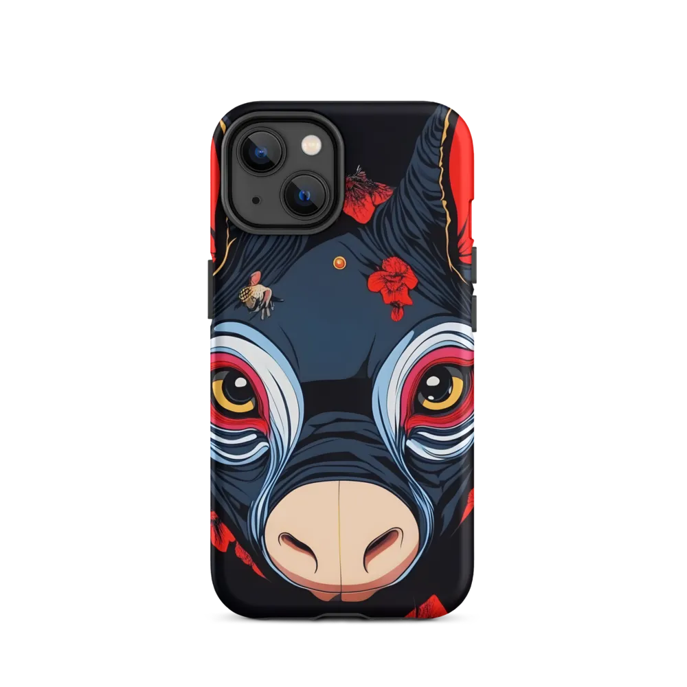 Mystical Bull with Floral Motifs