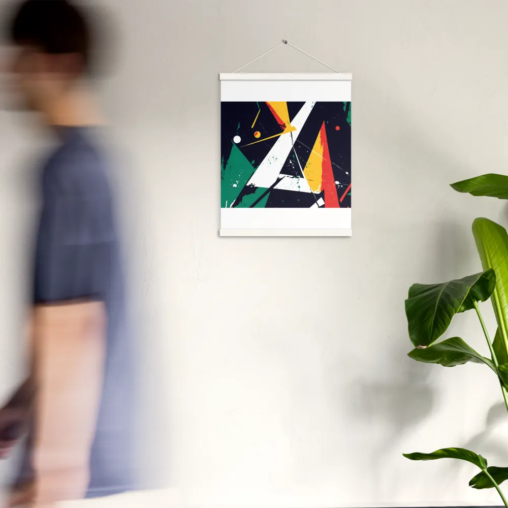 Dynamic Geometries | Poster With White Wood Hanger | 16″×20″