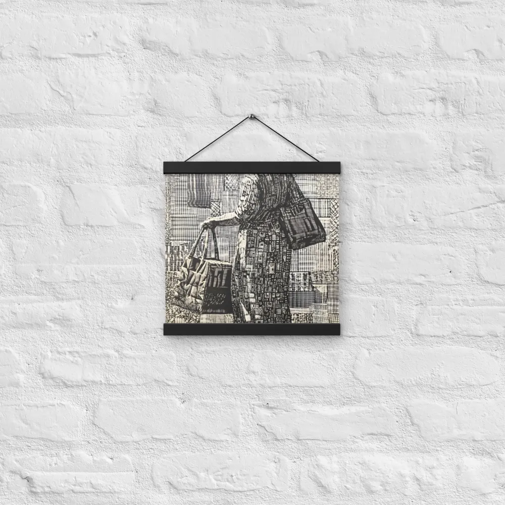 Urban Reflections: A Shopping Narrative | Poster With Black Wood Hanger | 12″×12″