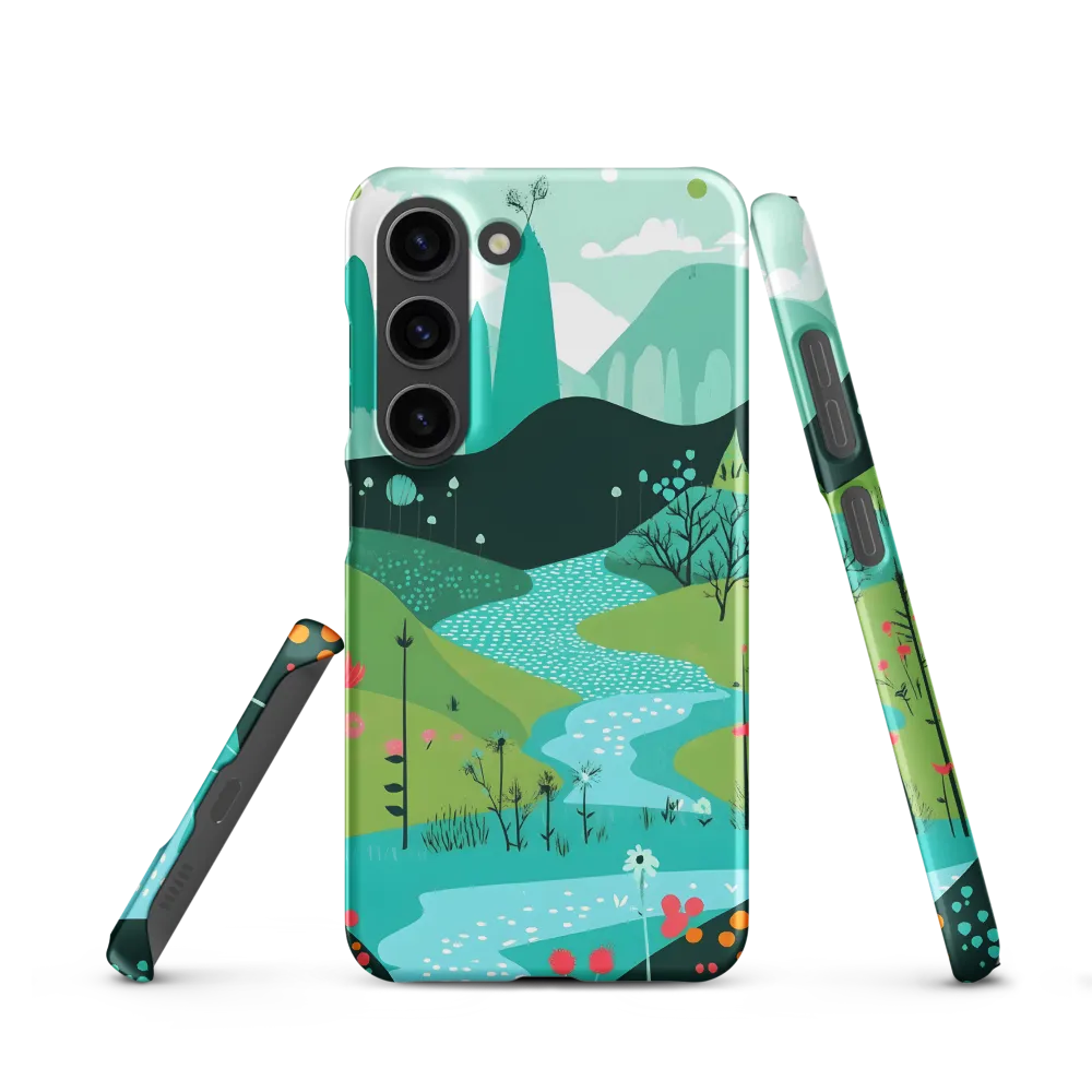 Whimsical River in a Lush Landscape