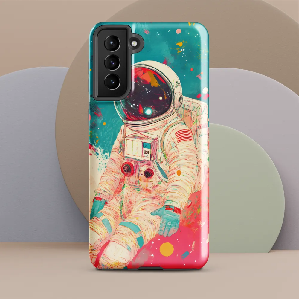 Cosmic Explorer: An Astronaut's Journey | Phone Case |  S21 Plus | Tough Case | Glossy