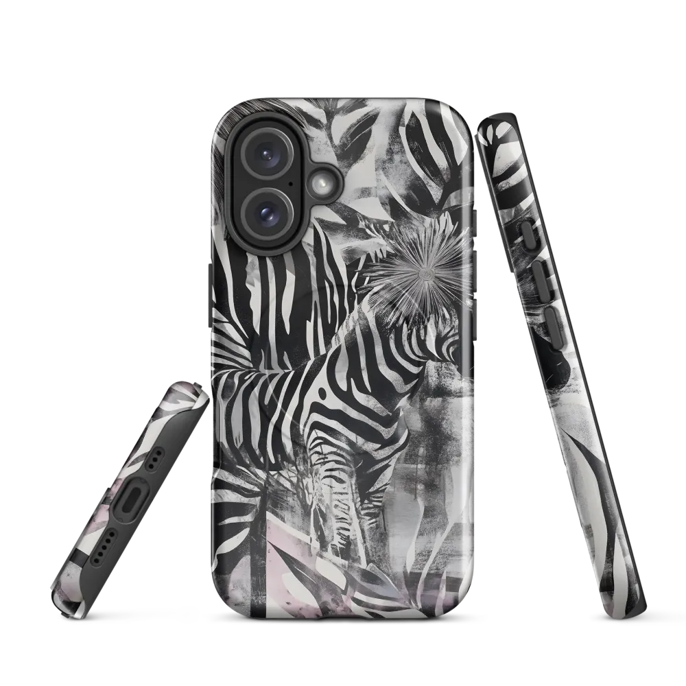 Zebra in the Jungle of Illusions | Phone Case |  16 | MagSafe® Tough Case | Glossy