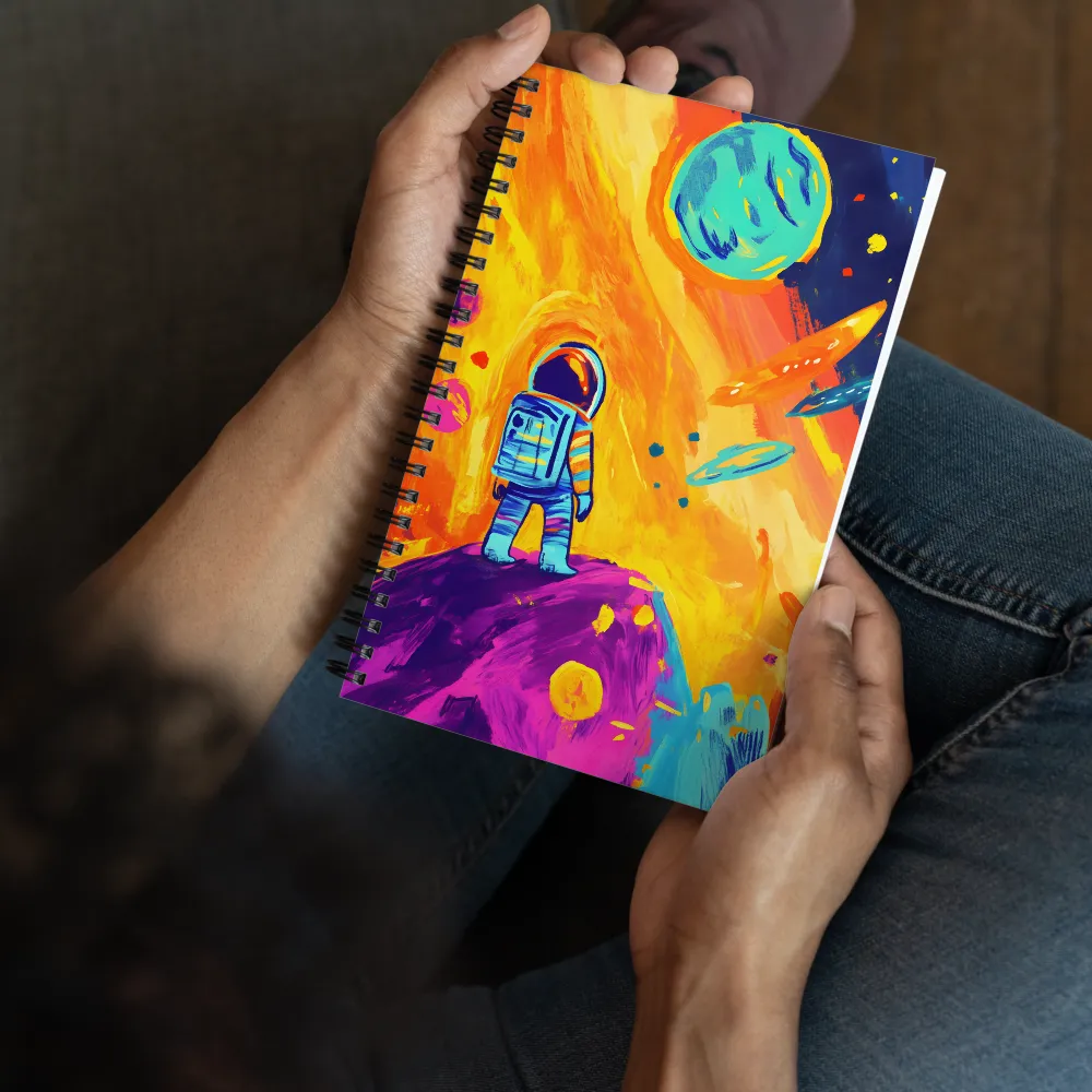 Celestial Dreams: The Astronaut's Journey | Spiral Notebook