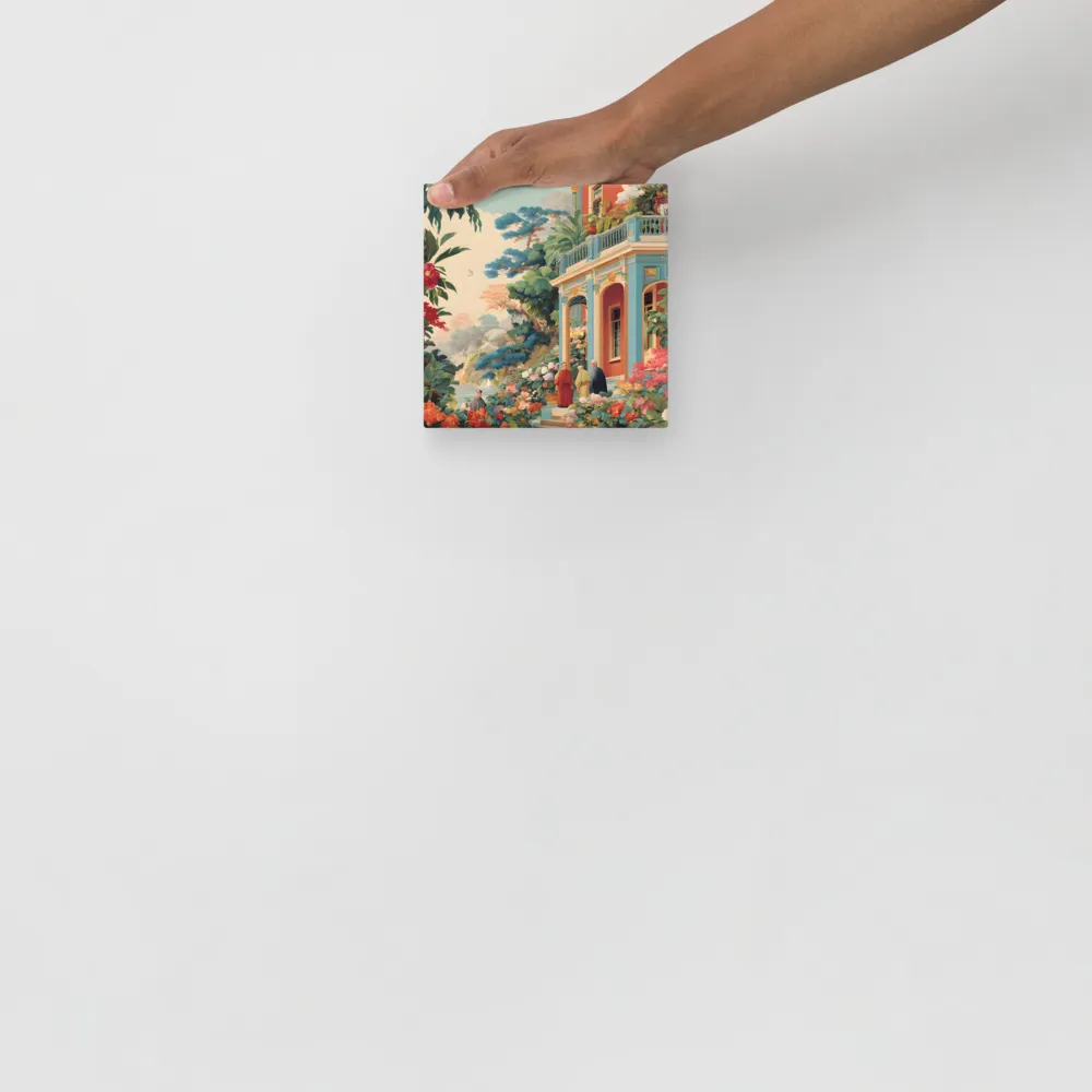 Villa in Bloom 
 Canvas | 6″x 6″