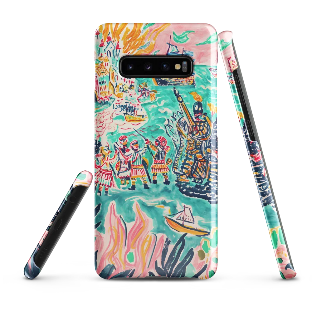 Battle on the Fiery Sea | Phone Case |  S10 Plus | Snap Case | Glossy