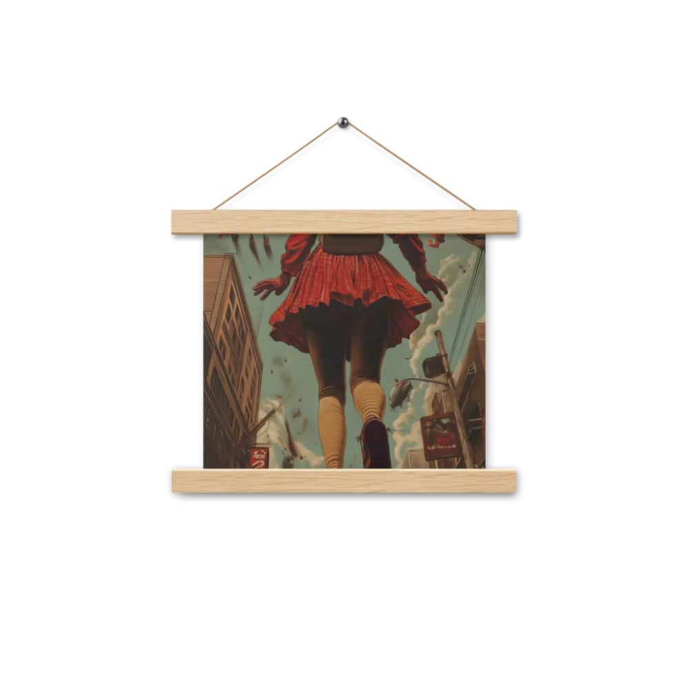 Flight of the Urban Dreamer | Poster With Oak Wood Hanger | 10″×10″