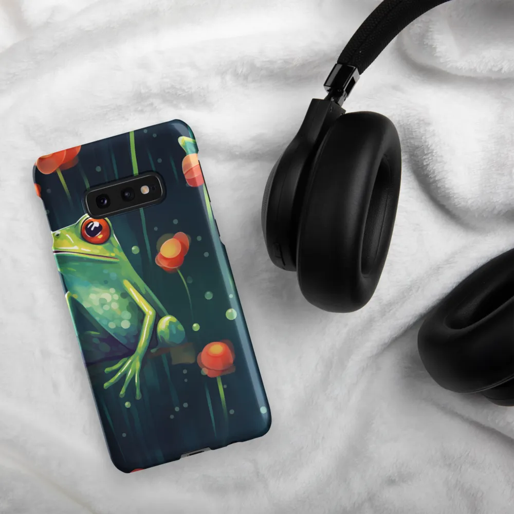 Playful Frogs in a Lush Pond