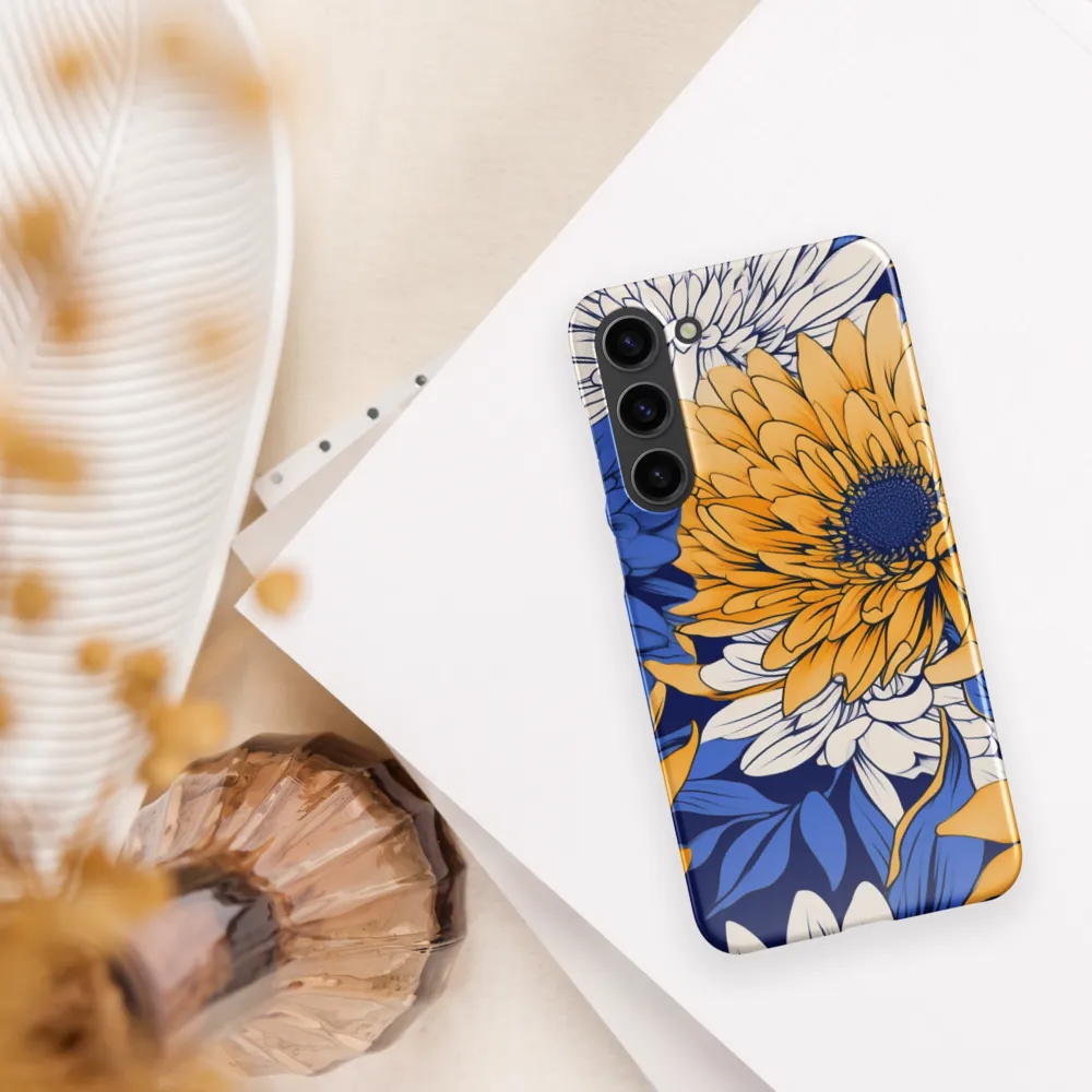 Floral Harmony in Blue and Yellow