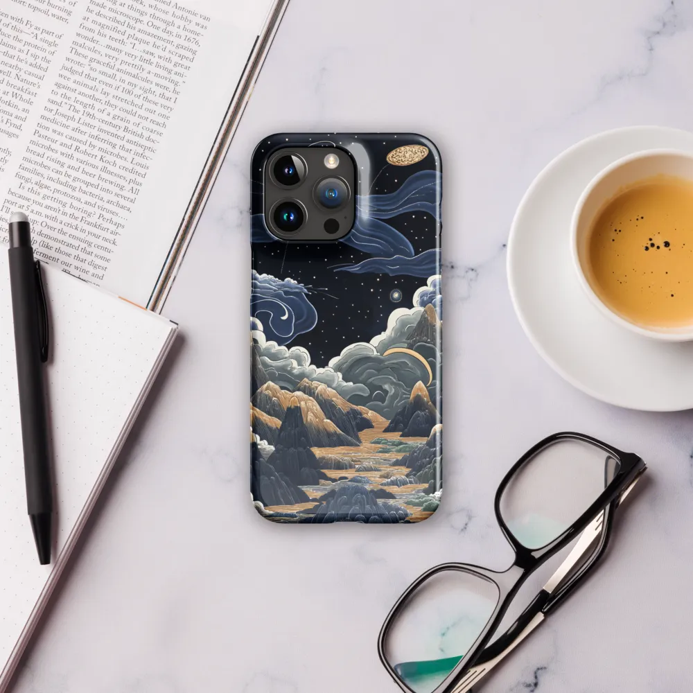 Celestial Harmony: Peaks and Planets | Phone Case |  15 Pro Max | Snap Case | Glossy