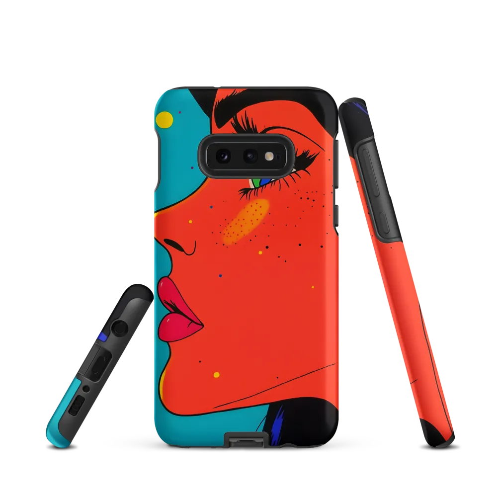 Vibrant Feminine Profile in Pop Art
