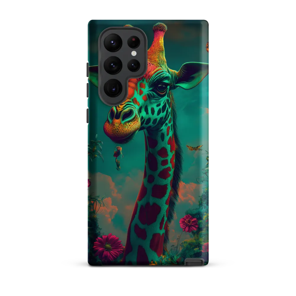 Whimsical Giraffe Among Blossoms | Phone Case |  S22 Ultra | Tough Case | Matte
