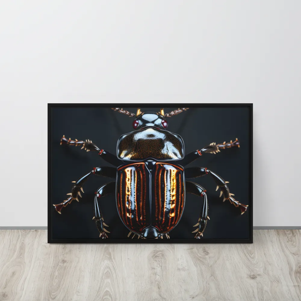 Luminous Insect Majesty | Canvas with Black Frame | 20″×30″