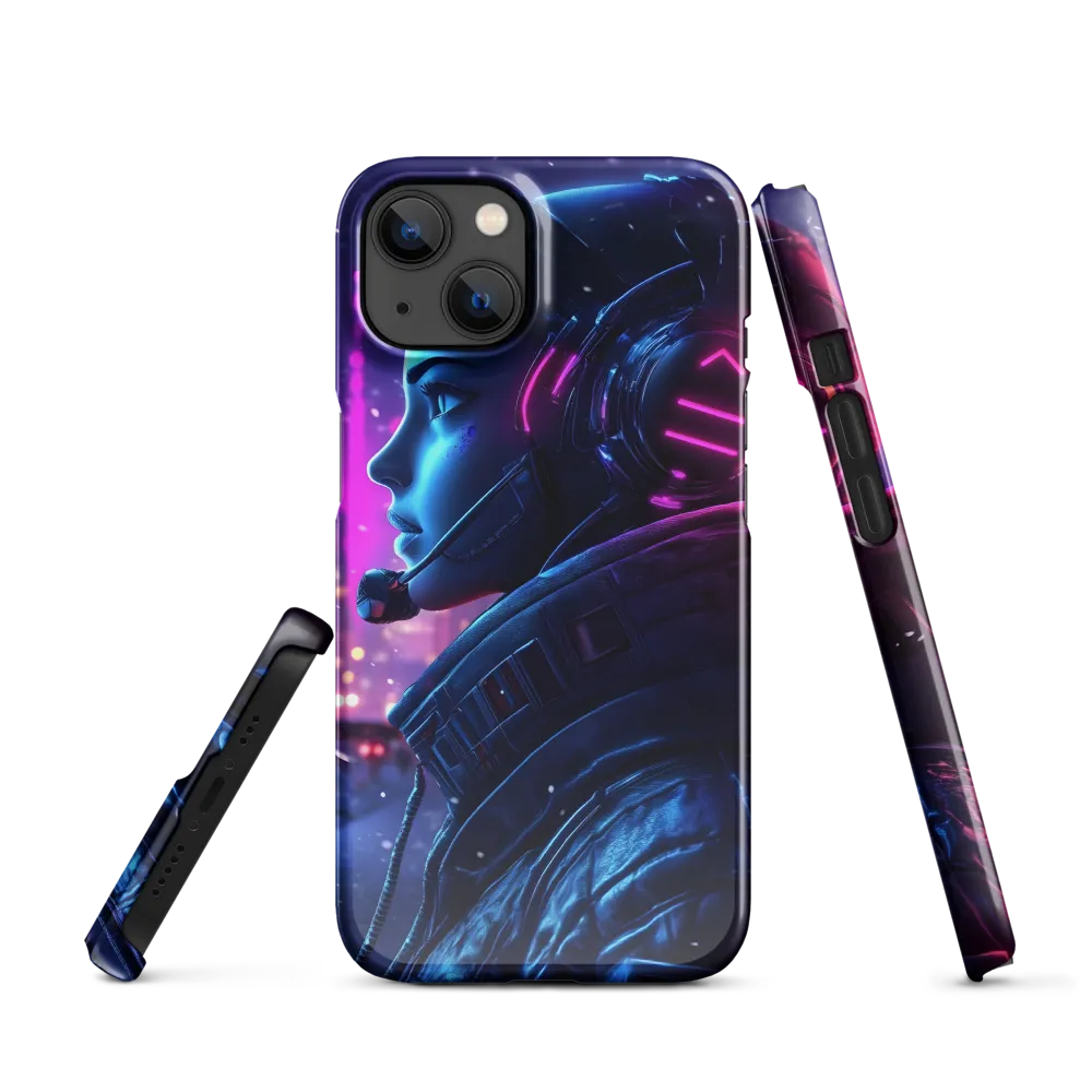 Dystopian Elegance: Cyberpunk Figure in Neon
