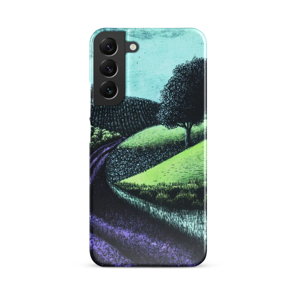 Winding Serenity: A Modern Landscape | Phone Case |  S22 Plus | Snap Case | Glossy