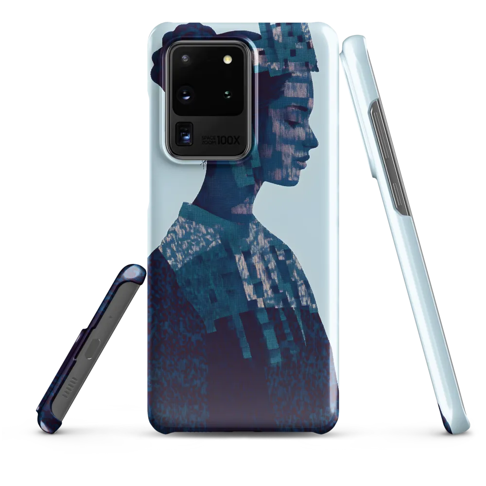 Digital Portrait in Abstract Blue