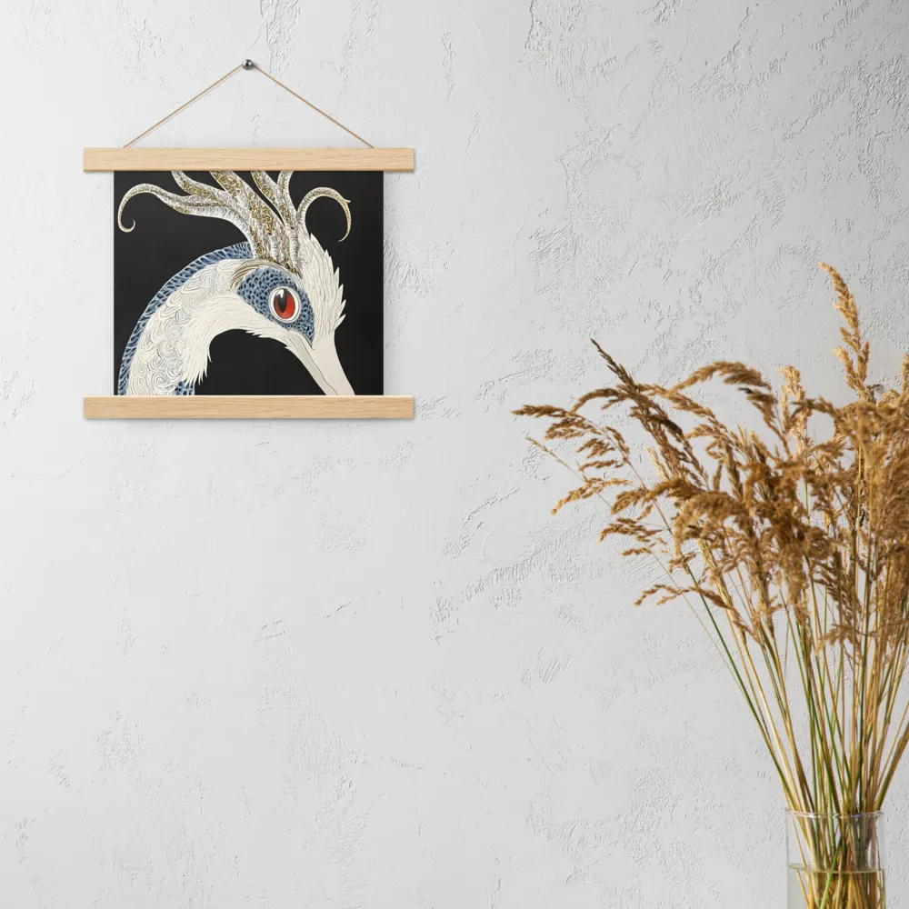 Elegance of the Majestic Peacock | Poster With Oak Wood Hanger | 10″×10″