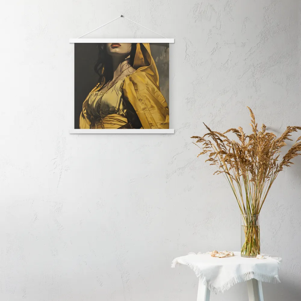 Veiled Confidence | Poster With White Wood Hanger | 18″×18″