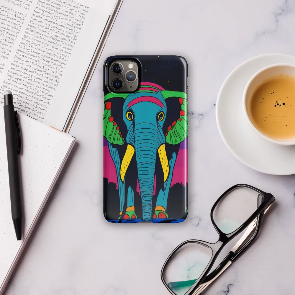 Whimsical Majesty: The Vibrant Elephant | Phone Case |  11 Pro Max | Snap Case | Glossy