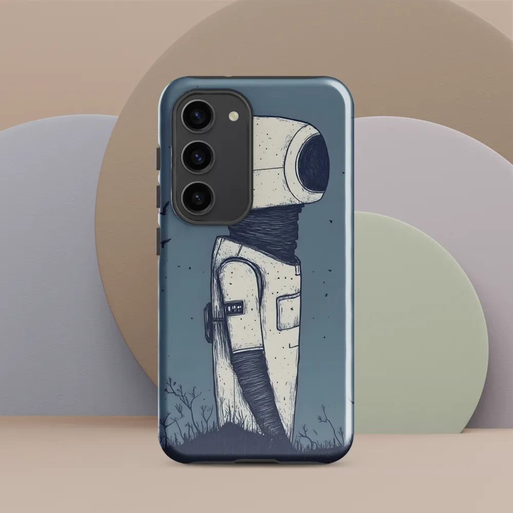 Contemplative Robot in a Barren Landscape