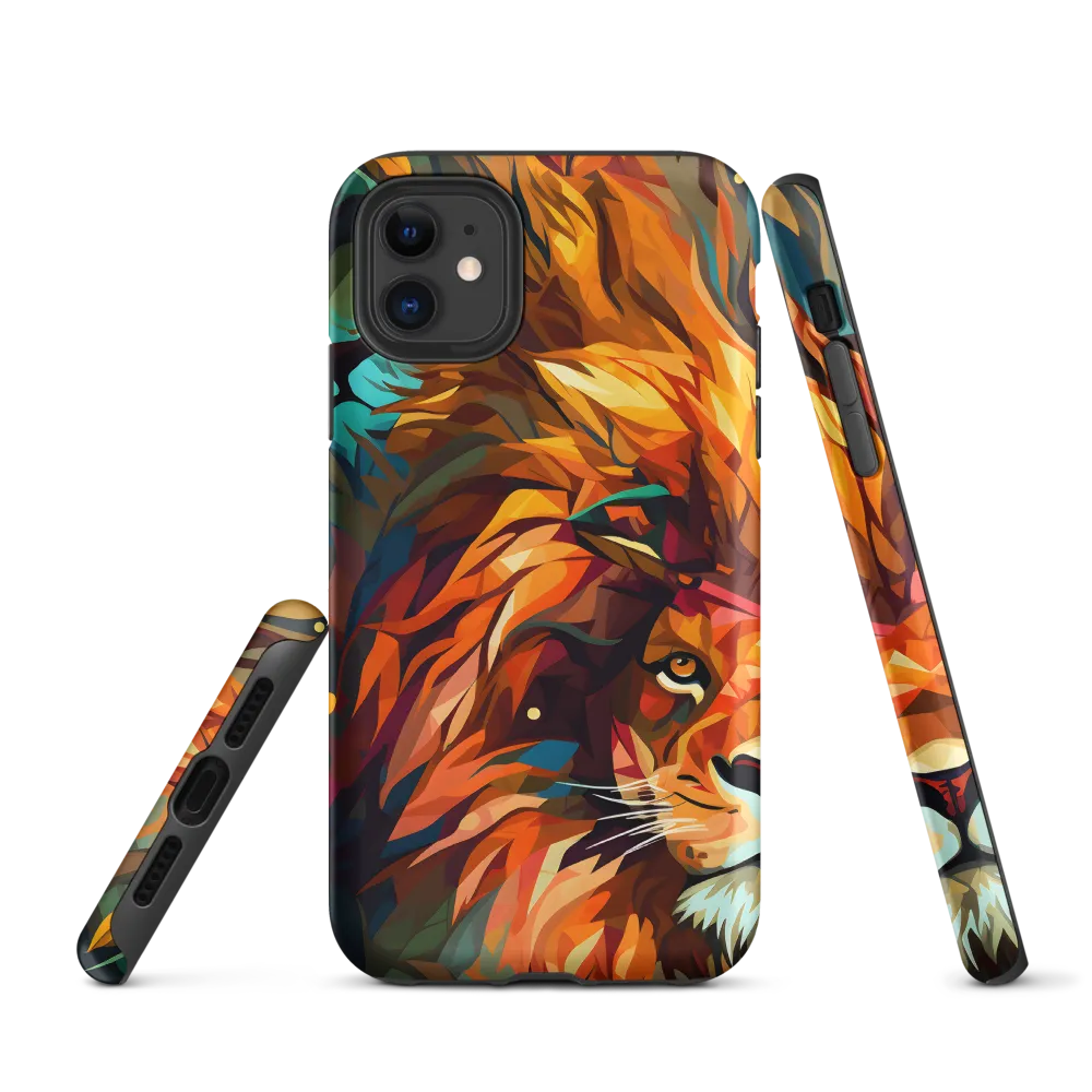 Majestic Gaze: The Polygonal Lion