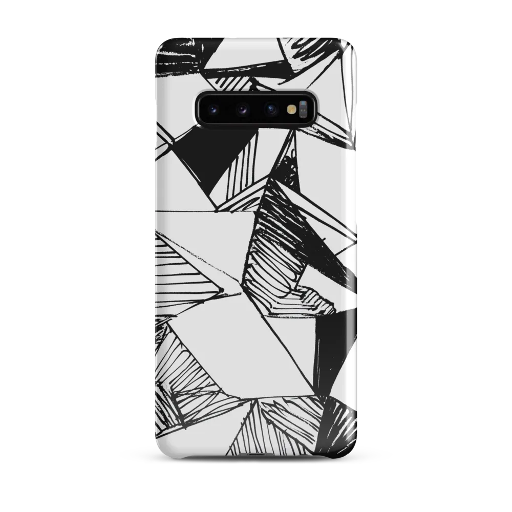 Dynamic Geometry in Ink | Phone Case |  S10 Plus | Snap Case | Glossy