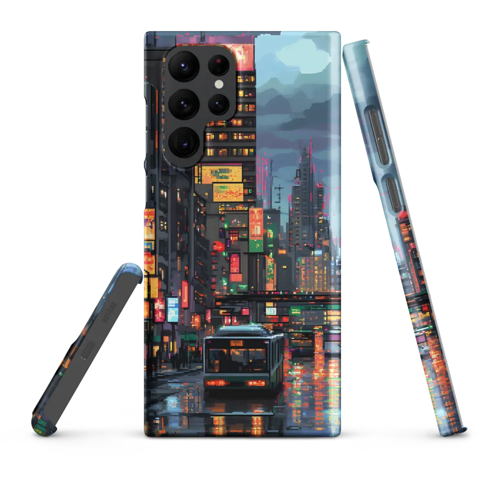 Neon Dreams: A Pixelated Urban Night