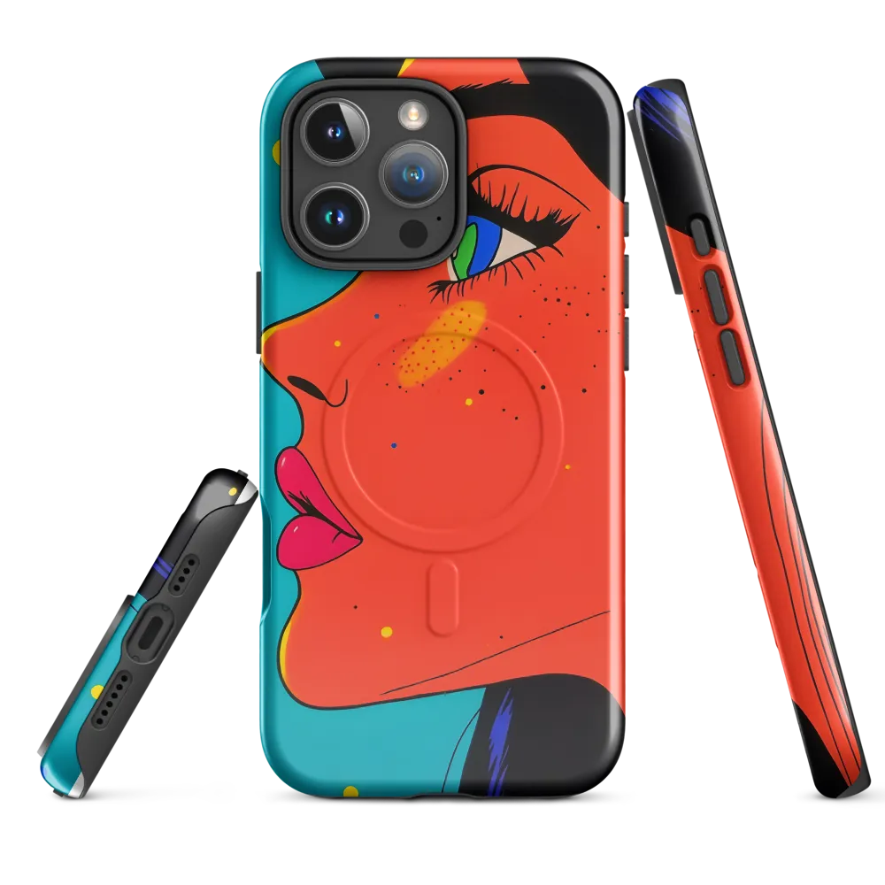 Vibrant Feminine Profile in Pop Art