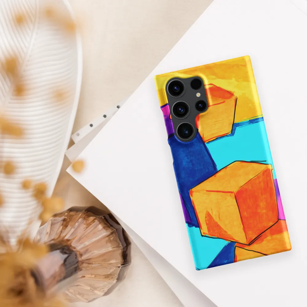 Playful Cubes in Vibrant Harmony | Phone Case |  S23 Ultra | Snap Case | Matte