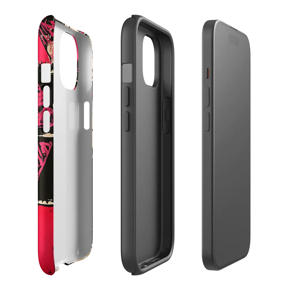 Geometric Symphony in Pink and Black