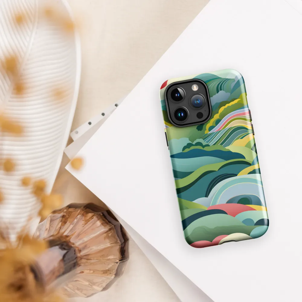 Waves of Serenity | Phone Case |  15 Pro Max | Tough Case | Glossy